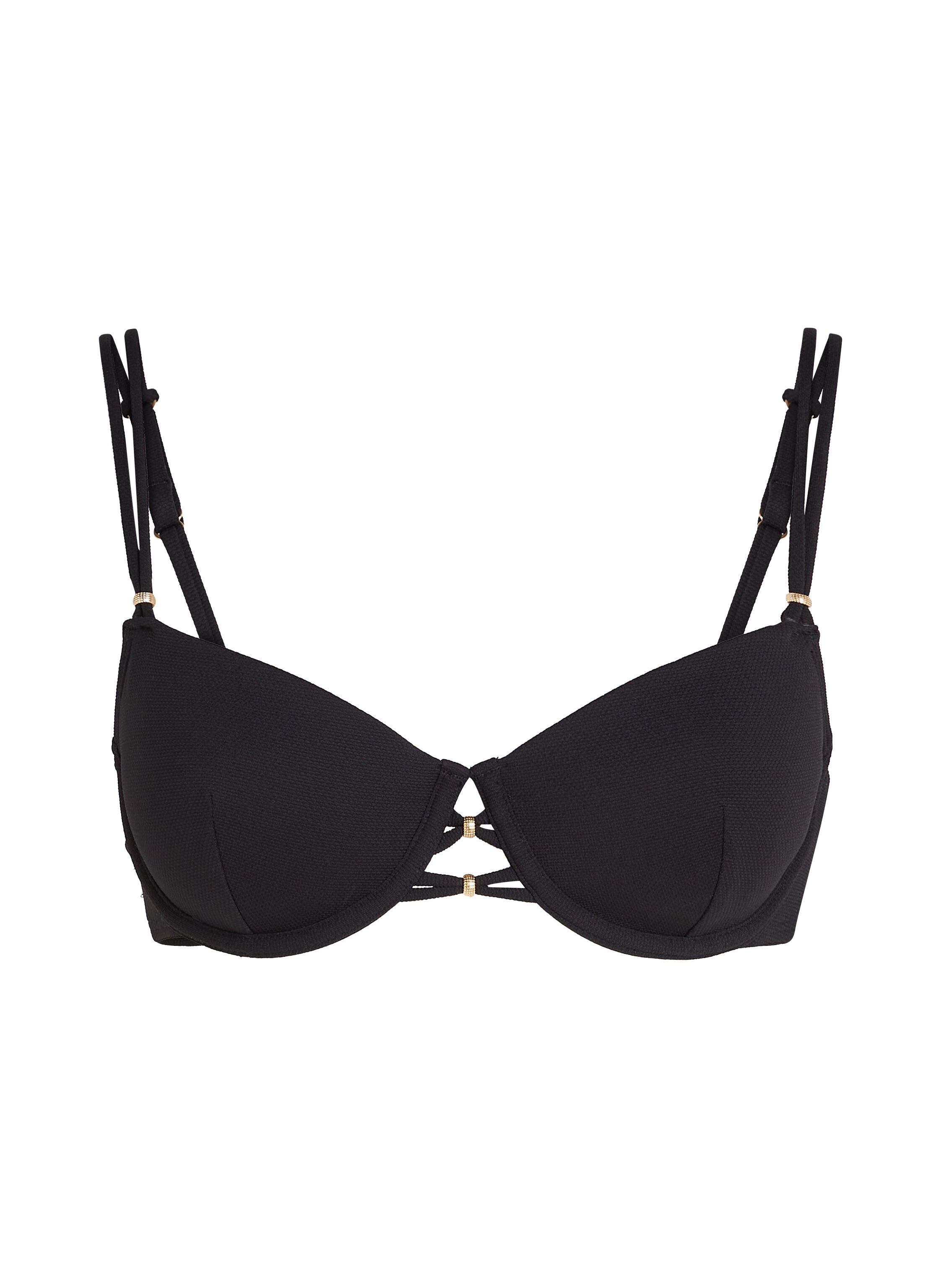 Top de bikini Holbox, Negro