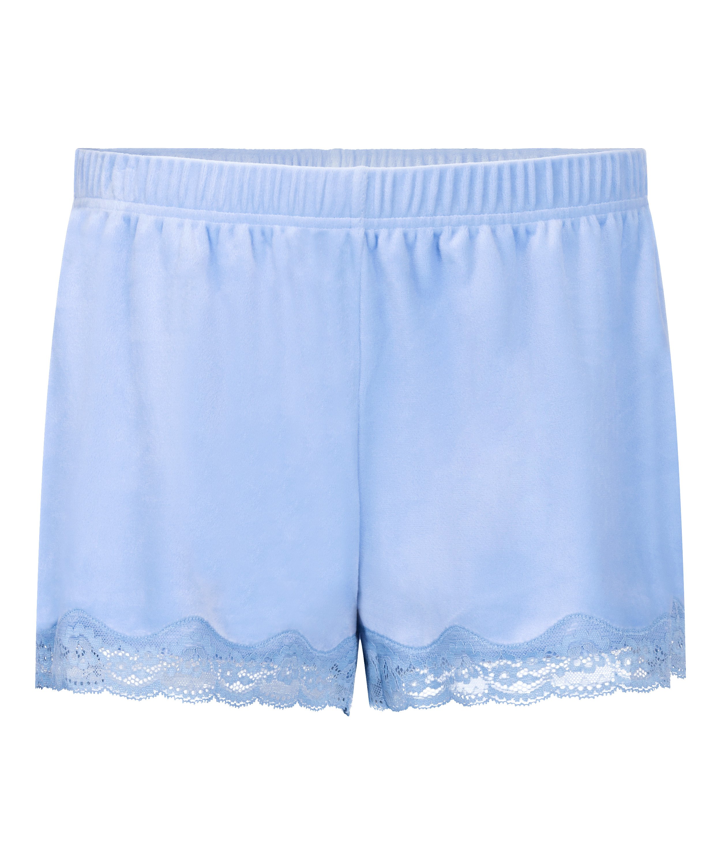 Short Velours Lace, Azul, main