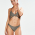 Top de bikini triangular Tribe, Verde