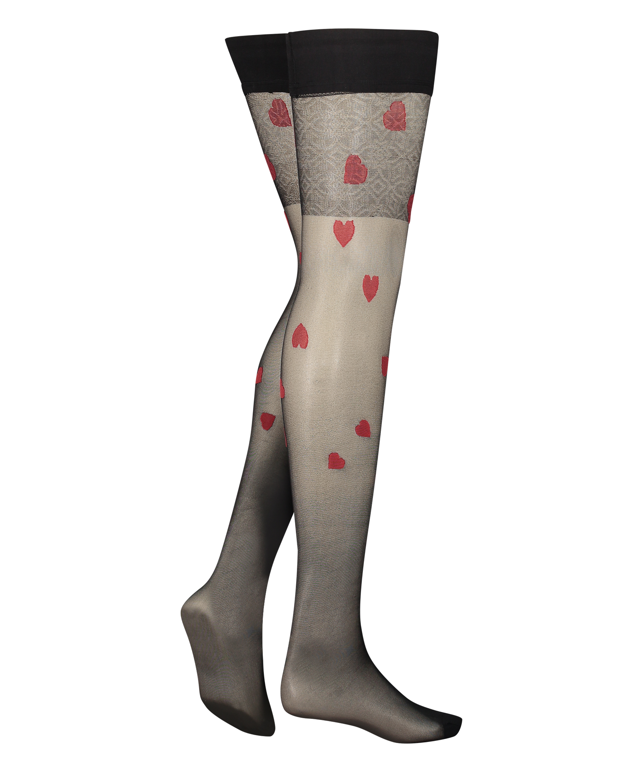 Medias autosostenibles 20 Denier, Rojo, main