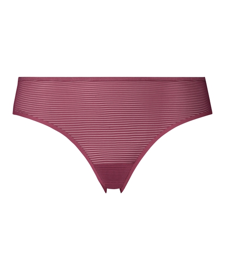 Brasileña Invisible Stripe mesh, Rojo