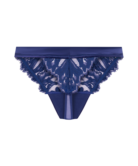 Tanga Grace de tiro alto, Azul