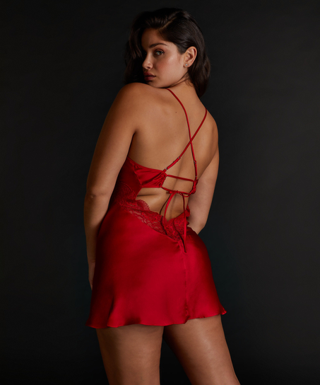 Vestido lencero Nina, Rojo