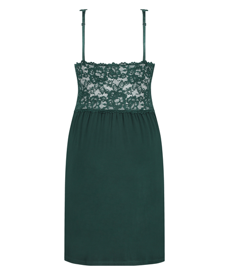Vestido lencero Nora Lace, Verde