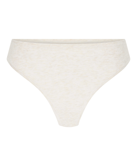 Tanga de algodón suave, Beige