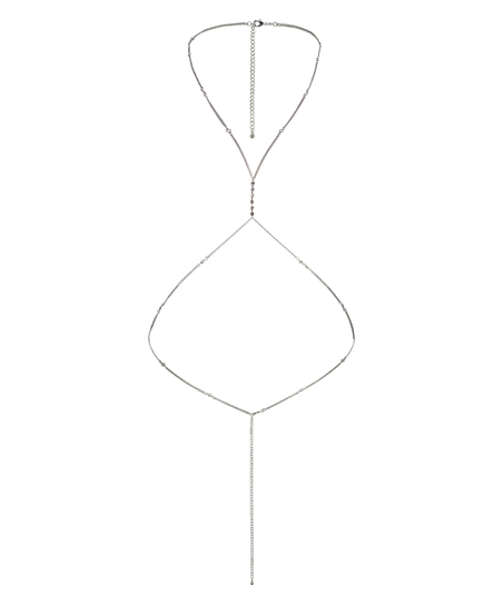 Bodi de arnés y cadenas, Gris