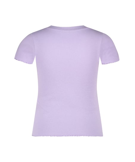 Camiseta de algod&oacute;n de manga corta, Morado