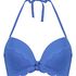 Top de bikini preformado con efecto realce Scallop Copa A - E, Azul