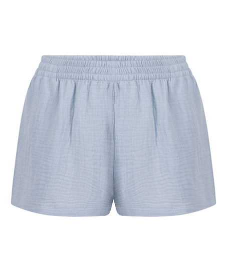 Short de muselina, Azul
