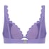 Top de bikini de aros no preformado Scallop, Morado