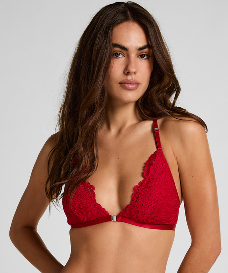 Bralette triangular Whitney, Rojo