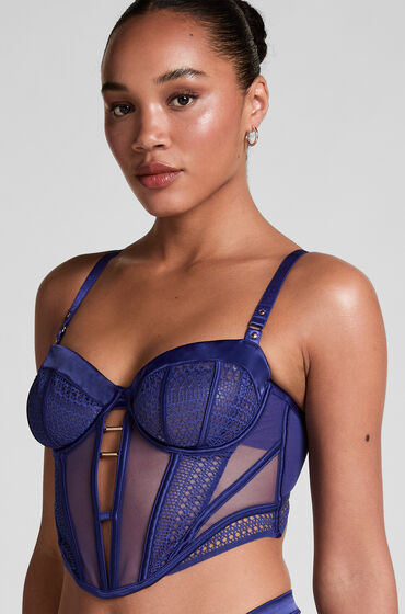 Hunkemöller Sujetador largo con aros y sin relleno Missy Azul