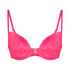 Top de bikini preformado con efecto realce Scallop Copa A - E, Rosa