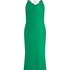 Vestido midi Satén, Verde
