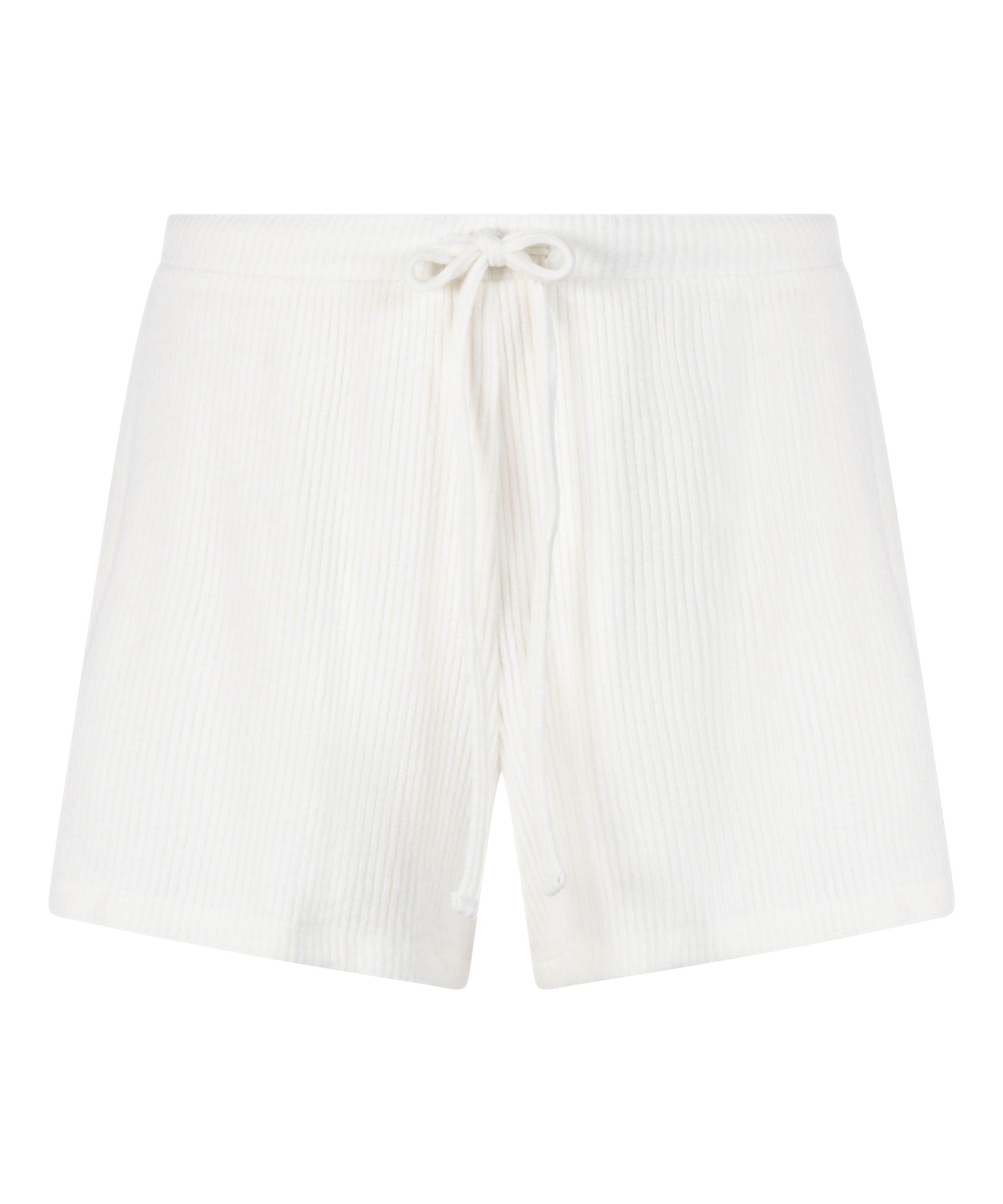 Shorts de canalé, Blanco, main