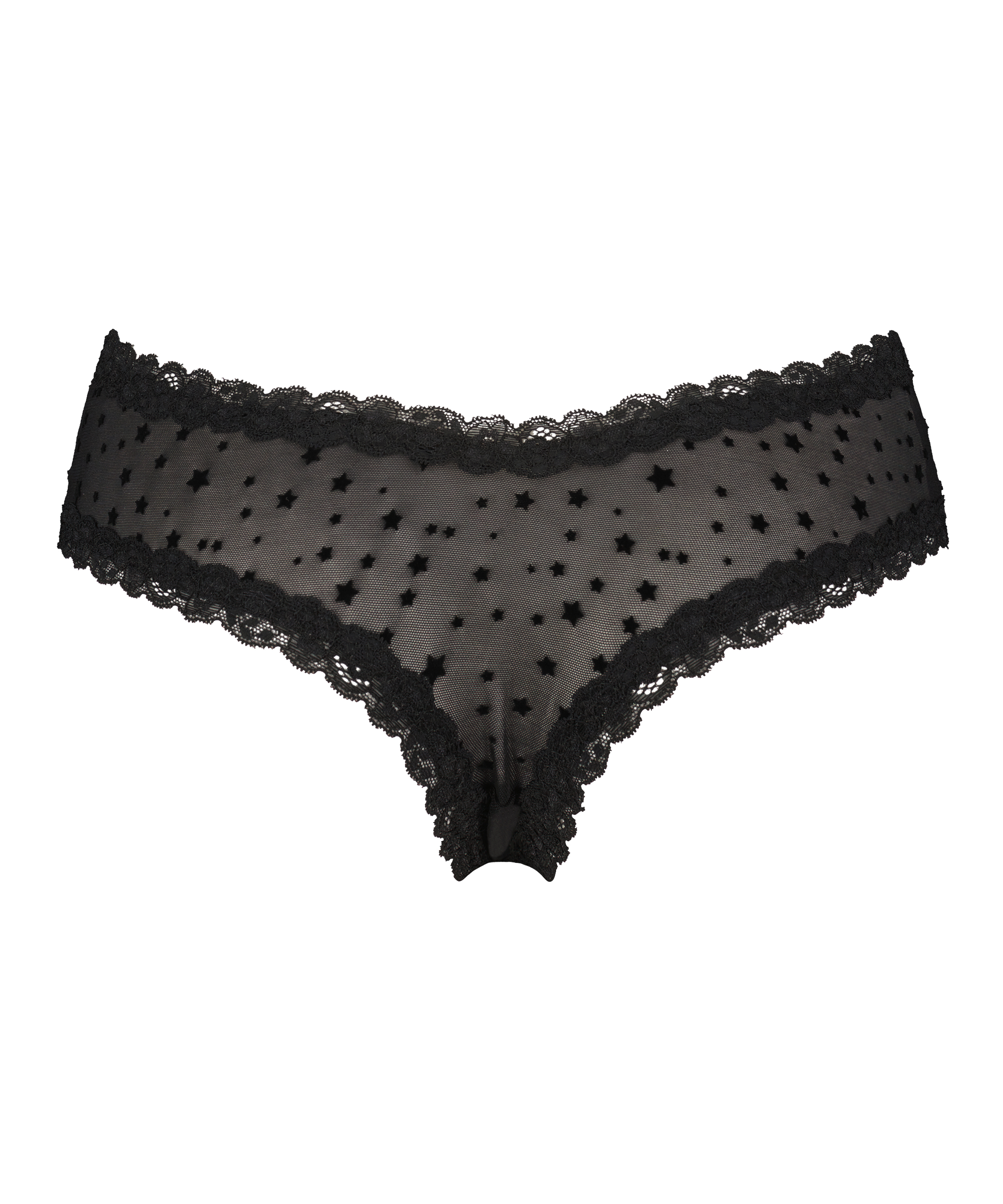 Brasile&ntilde;a en forma de V burn-out mesh, Negro, main