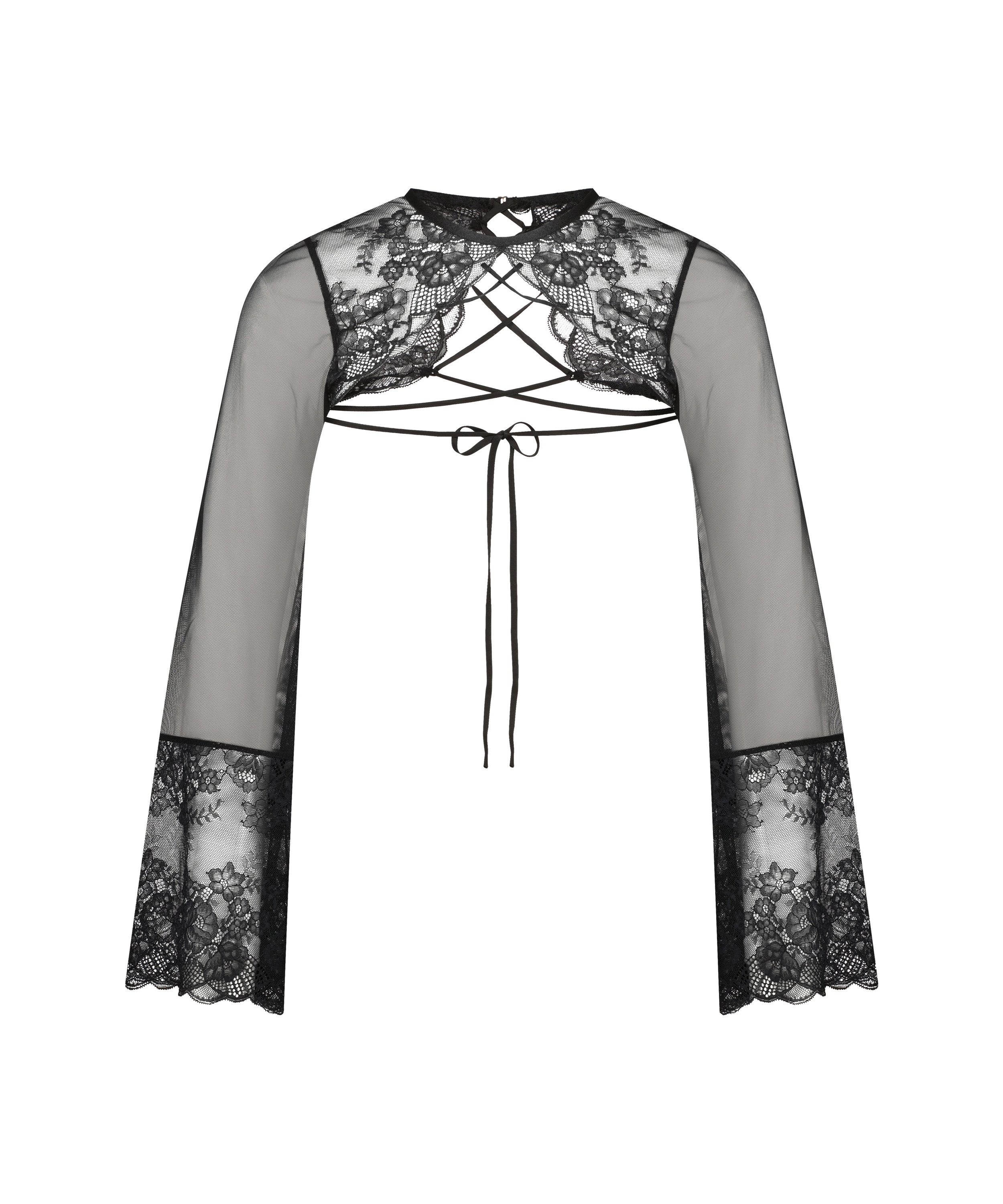 Top encaje Catalina, Negro, main