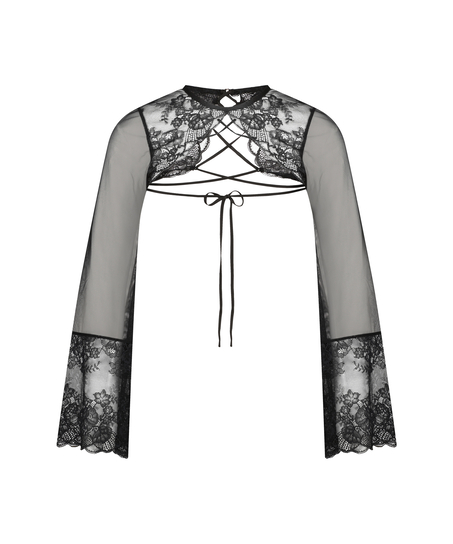 Top encaje Catalina, Negro