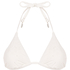 Top de bikini triangular Giselle, Blanco