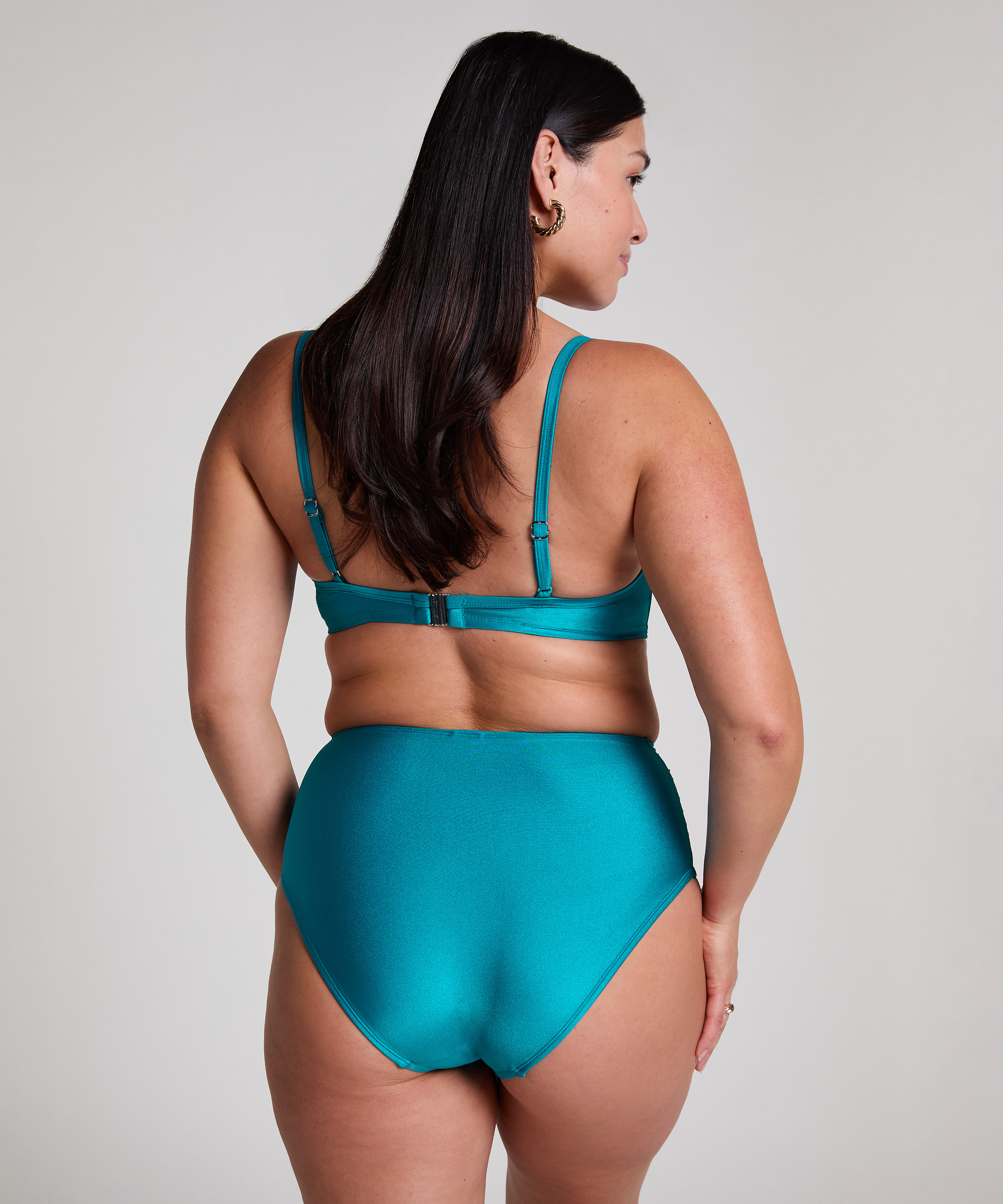 Top de bikini con aros sin relleno Aqua, Verde, main