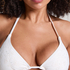 Top de bikini triangular Giselle, Blanco