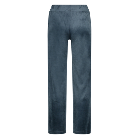 Pantal&oacute;n de pijama de terciopelo, Azul