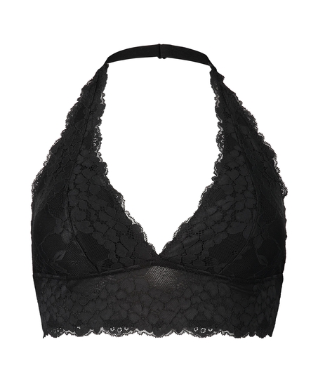 Bralette halter preformado Rosalyn, Negro