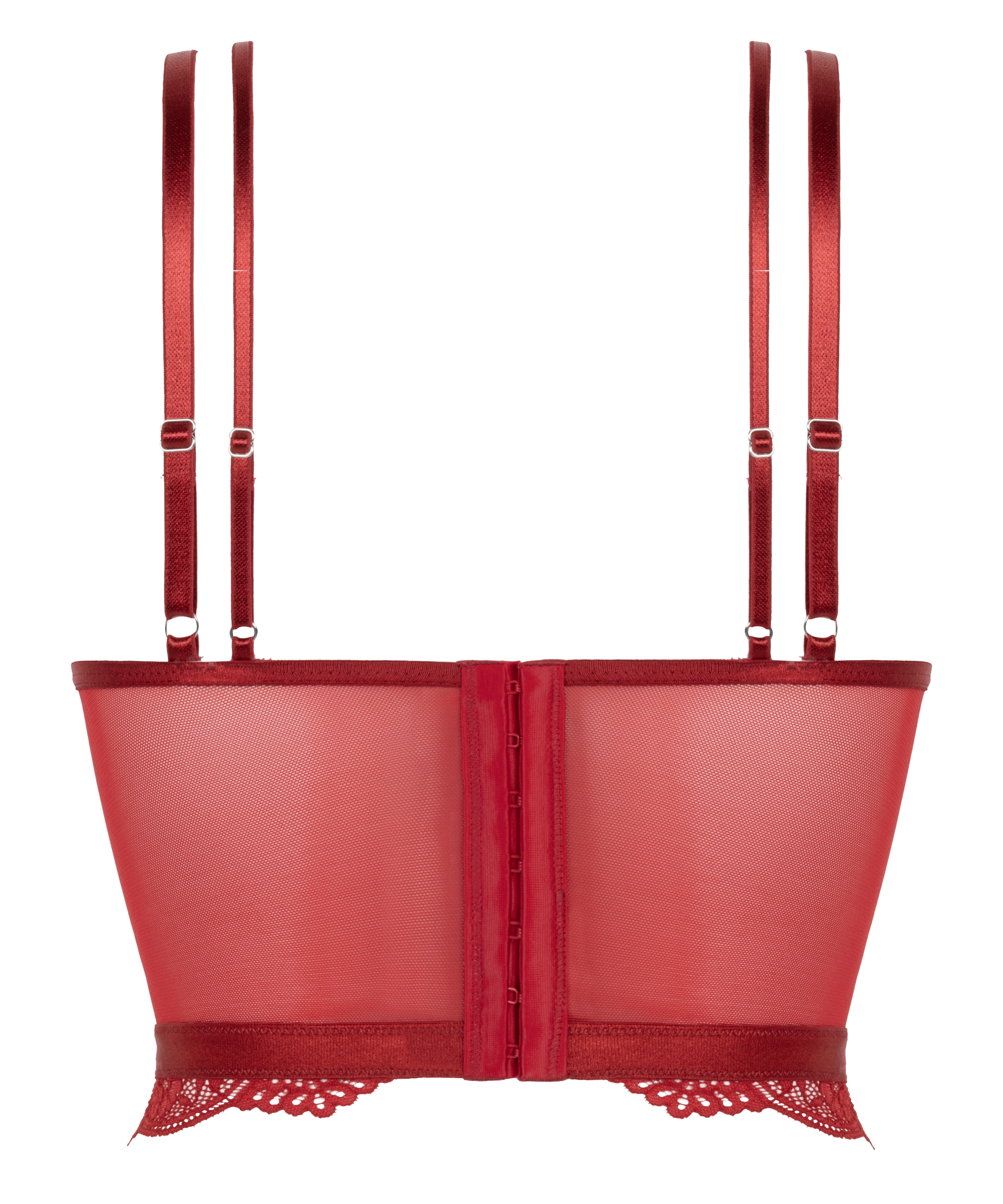 Sujetador push-up con aros de línea larga y relleno Coco, Rojo, main