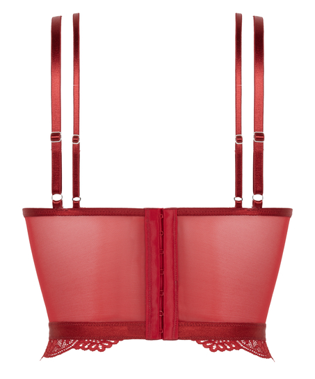 Sujetador push-up con aros de línea larga y relleno Coco, Rojo