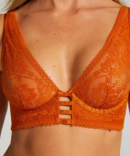 Sujetador de aros no preformado longline Vera, Naranja