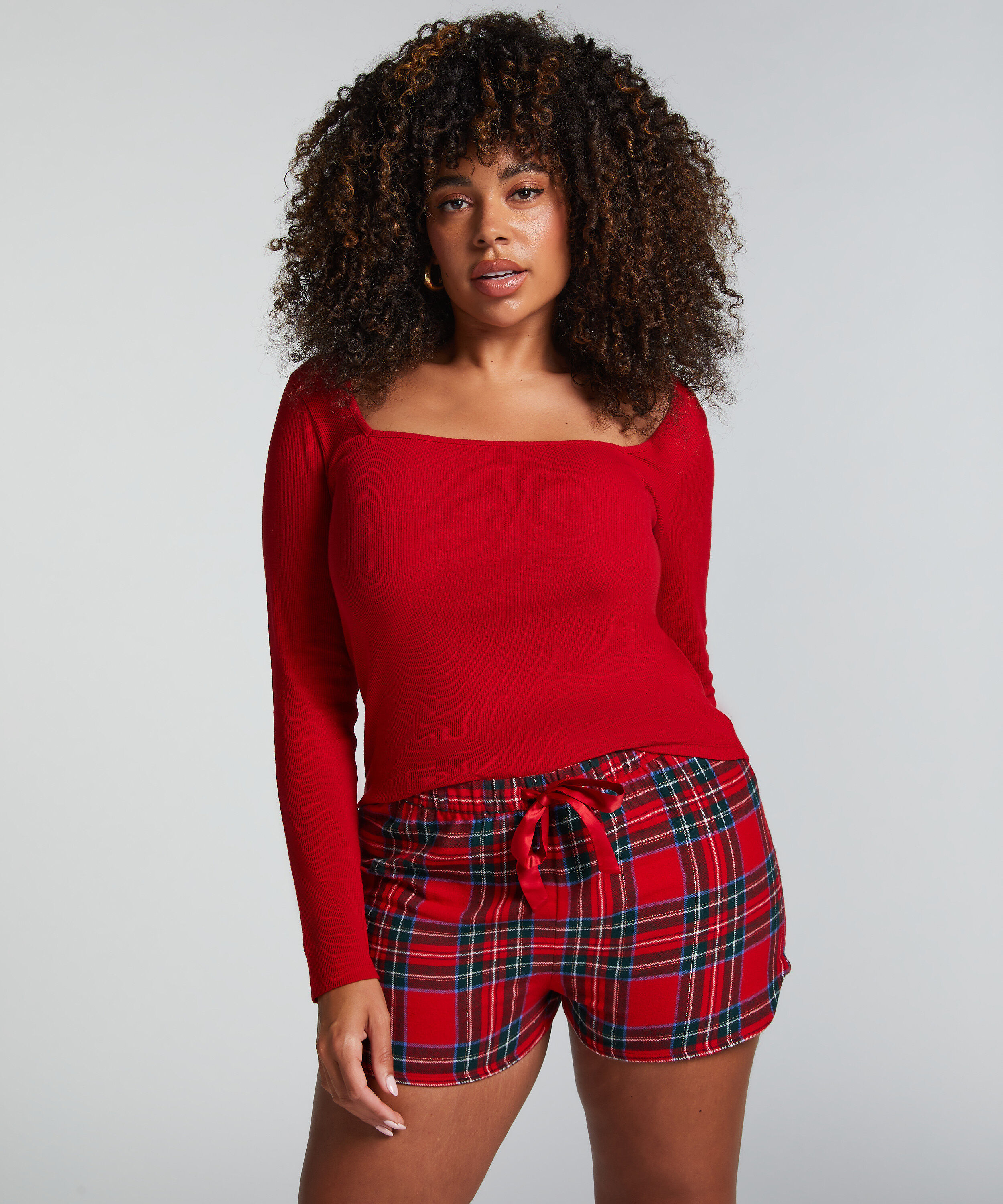 Conjunto de pijama Twill, Rojo