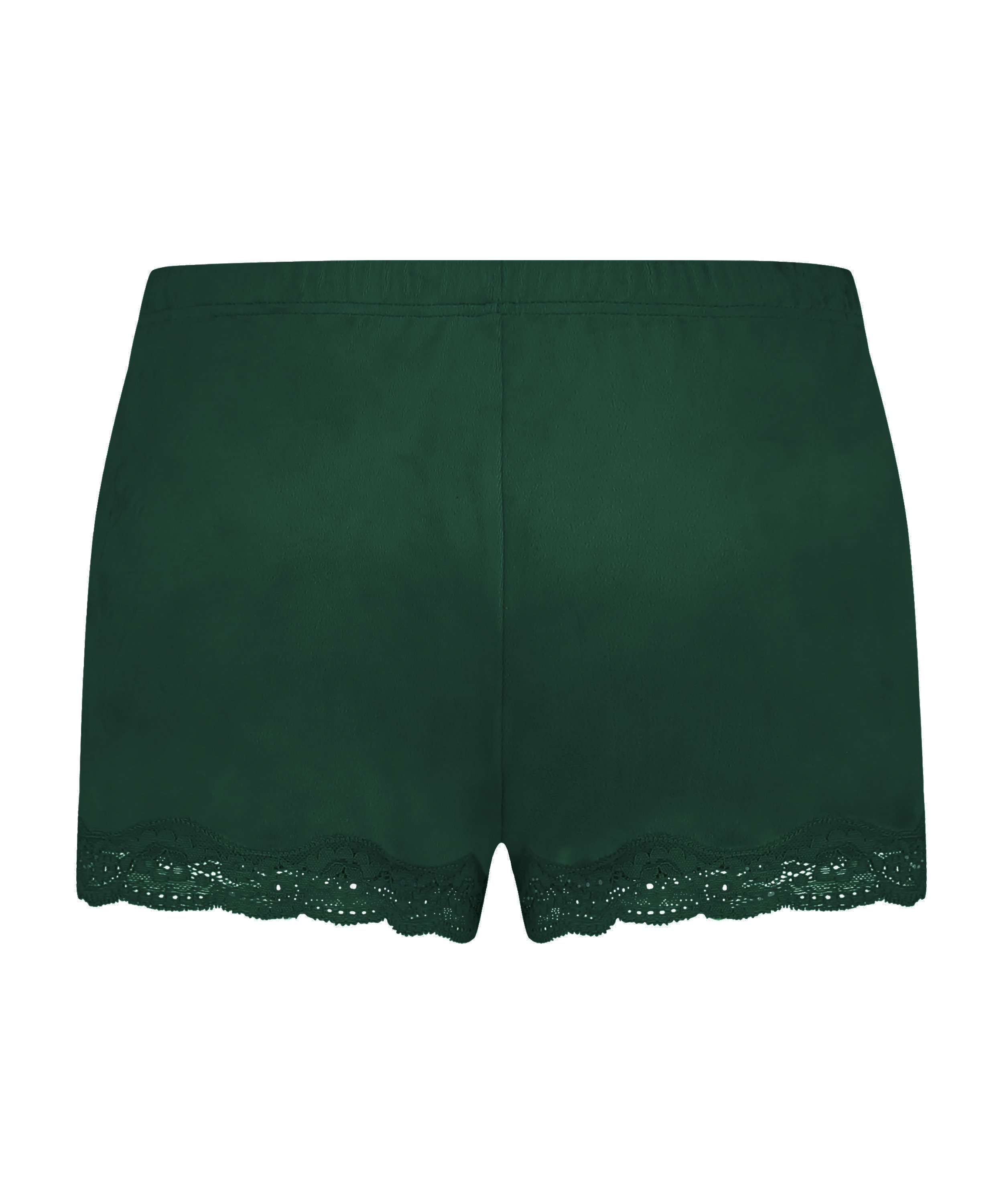 Pantal&oacute;n corto de terciopelo y encaje, Verde, main