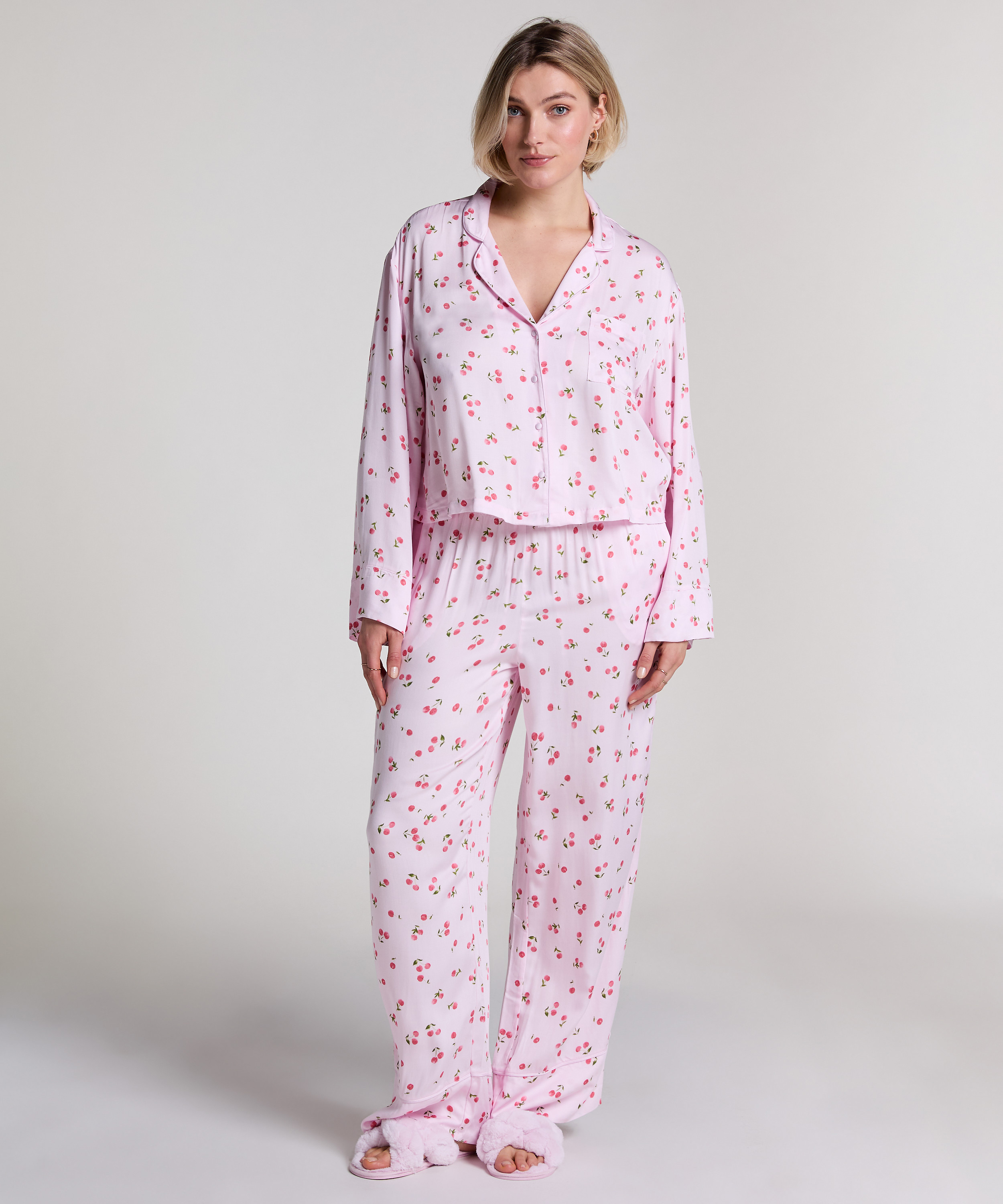 Pantalón de satén, Rosa, main