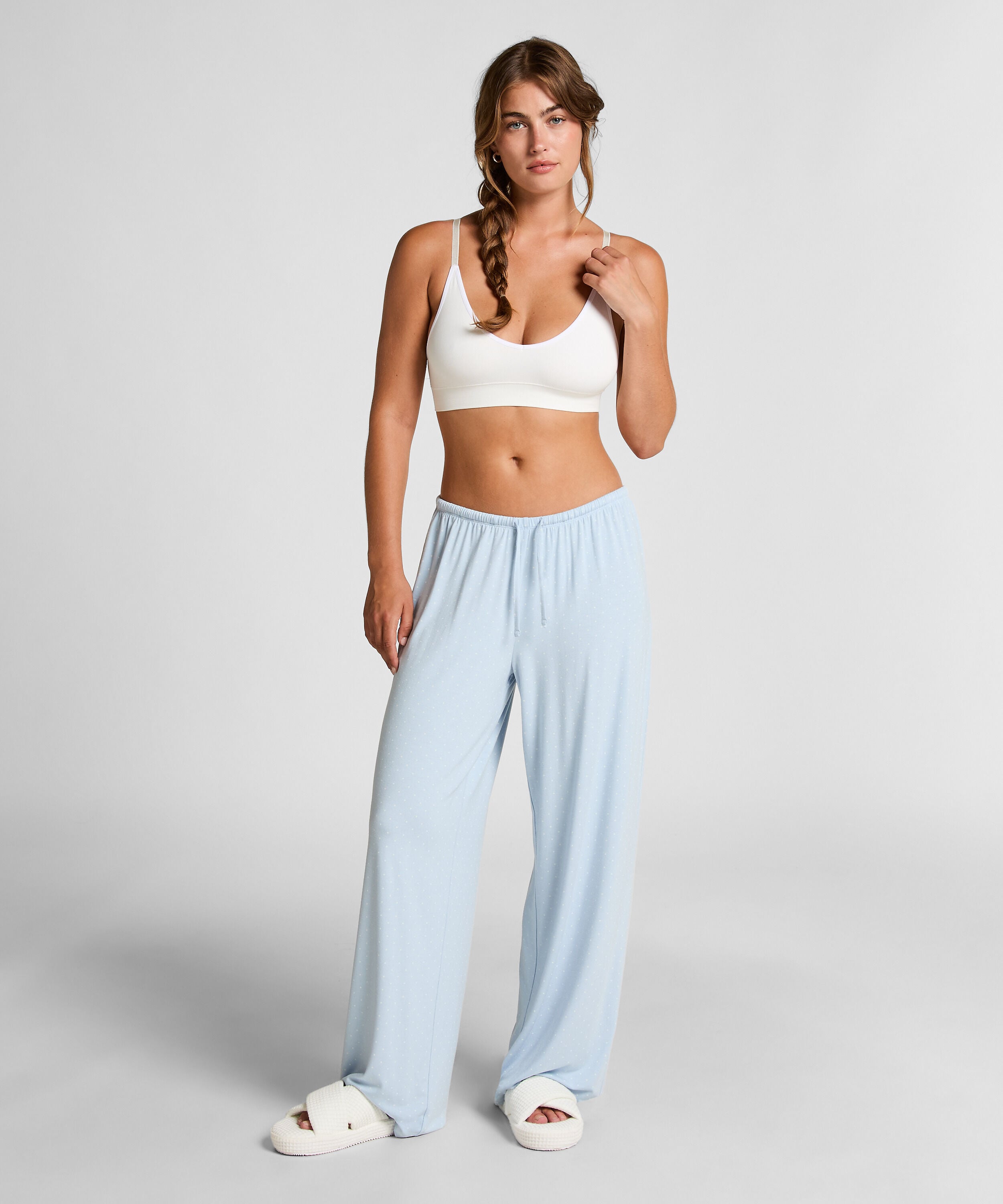 Pantalón de Pijama de Rayas, Azul