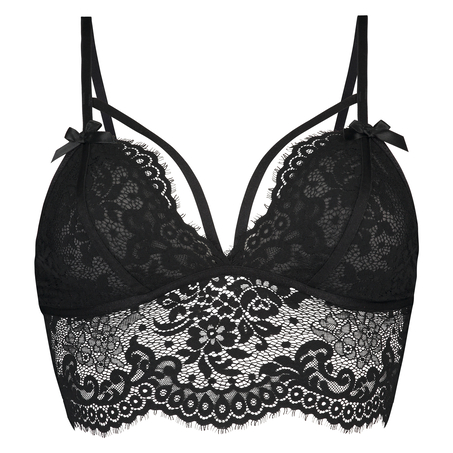 Bralette Longline Donatella, Negro