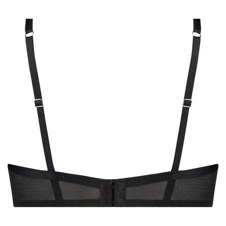 Sujetador de media copa con aros y relleno Cardi, Negro