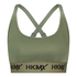 HKMX Sujetador deportivo The Crop Logo nivel 1, Verde