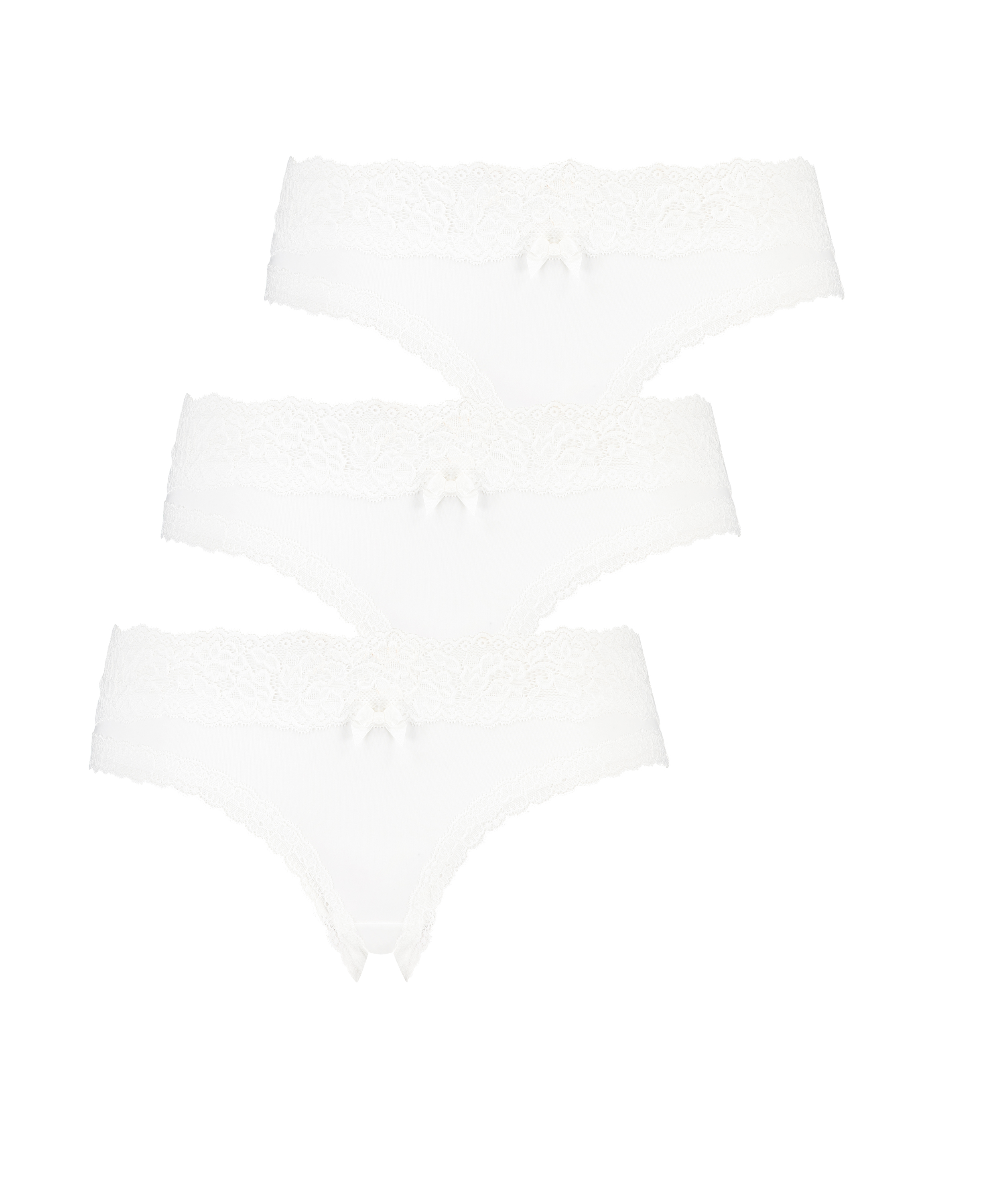 Pack de 3 pantalones cortos brasileños Dakota, Blanco, main