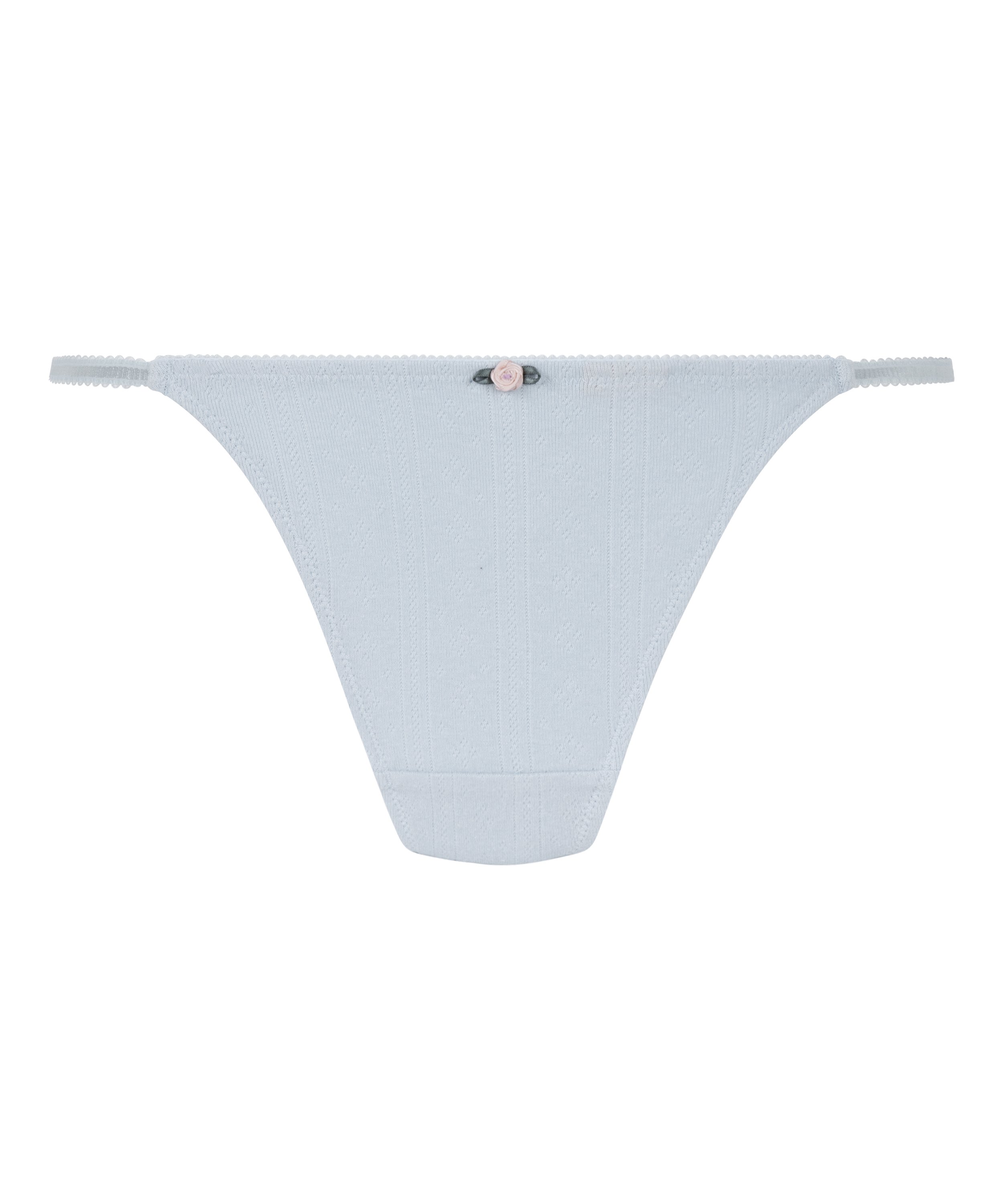Tanga Pointelle, Azul, main