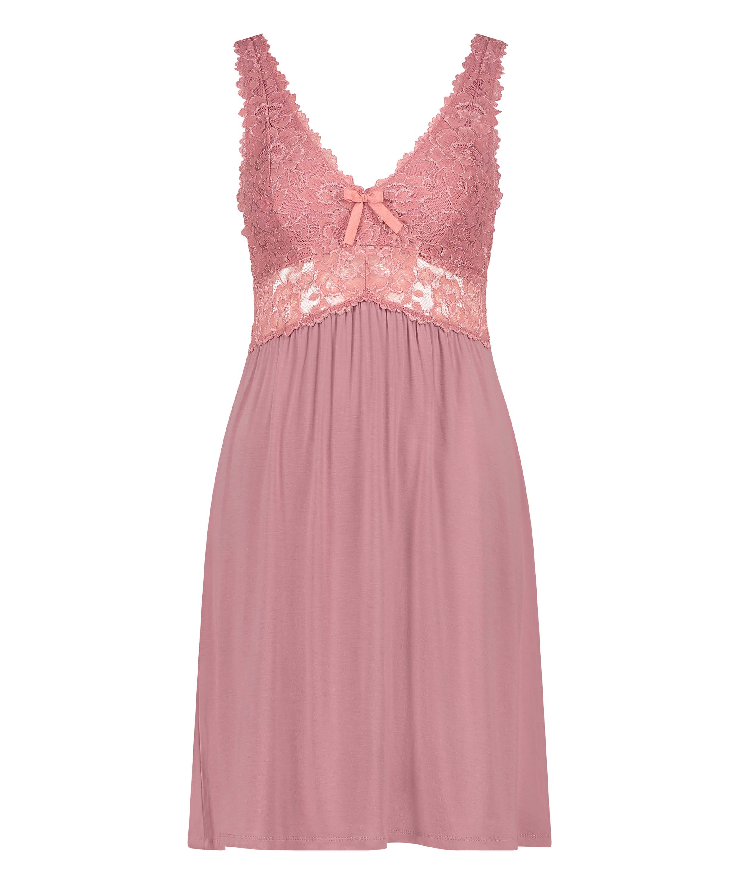 Vestido lencero Nora Lace, Rosa, main