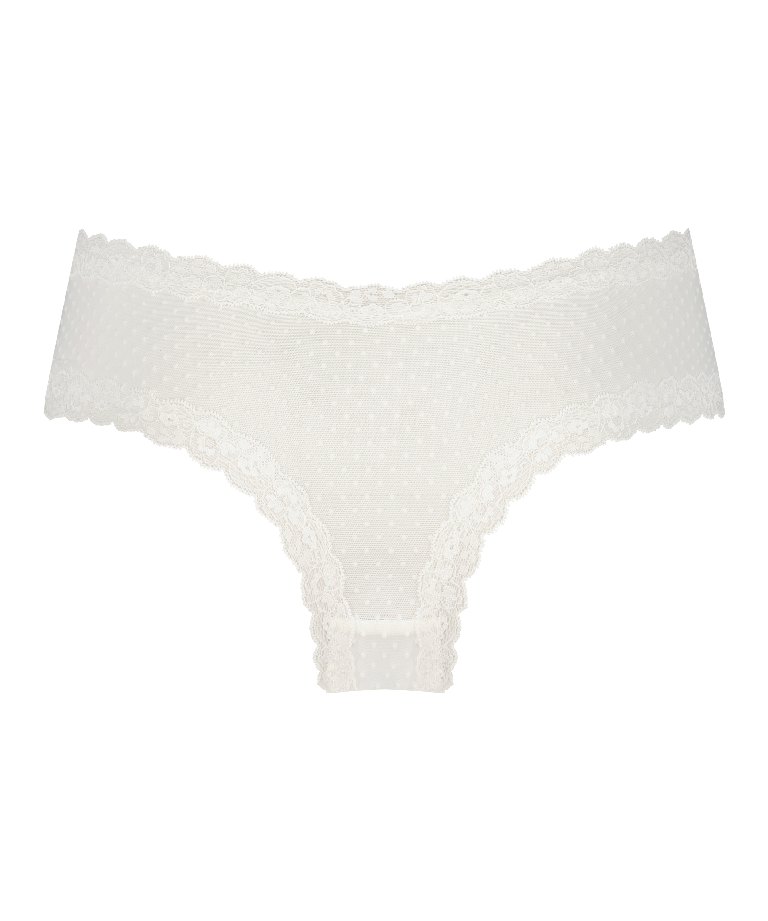 Brasileña en forma de V burn-out mesh, Blanco, main