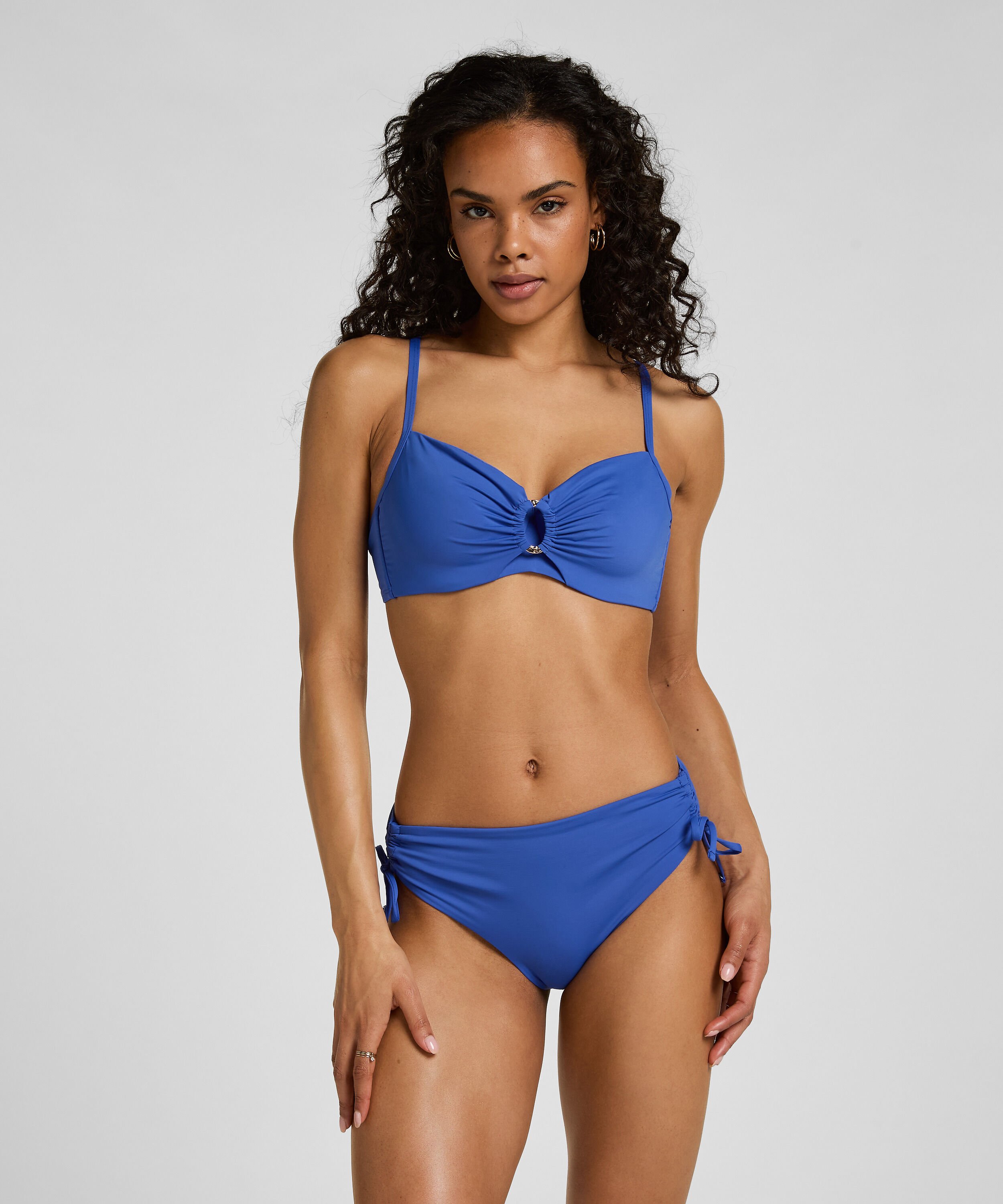 Midi Bikini Bottom Luxe, Azul