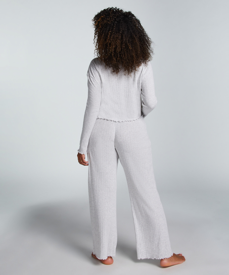 Pantal&oacute;n de pijama Pointelle, Beige