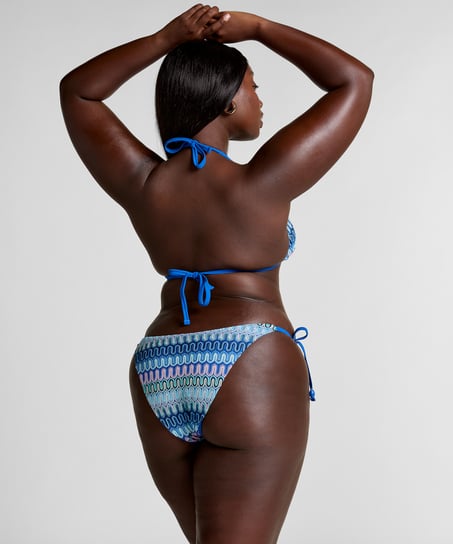 Top de bikini de tri&aacute;ngulo Cali, Azul