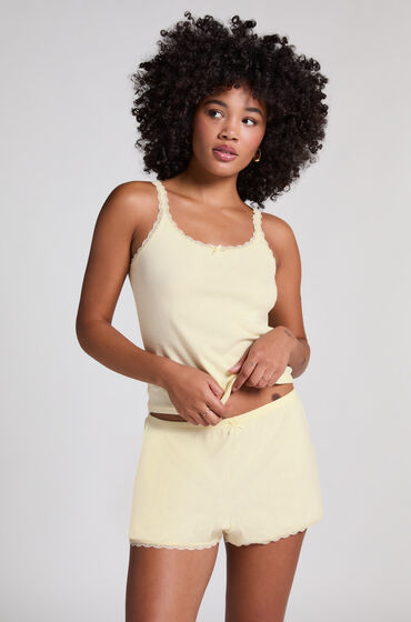 Hunkemöller Short en pointelle Amarillo
