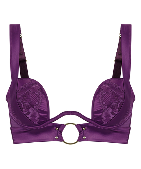 Sujetador con relleno y aros longline Elsa, Morado