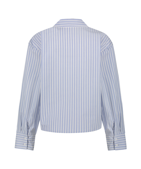 Top de pijama de algodón, Azul