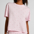 Juego de pijama en algod&oacute;n estampado, Rosa