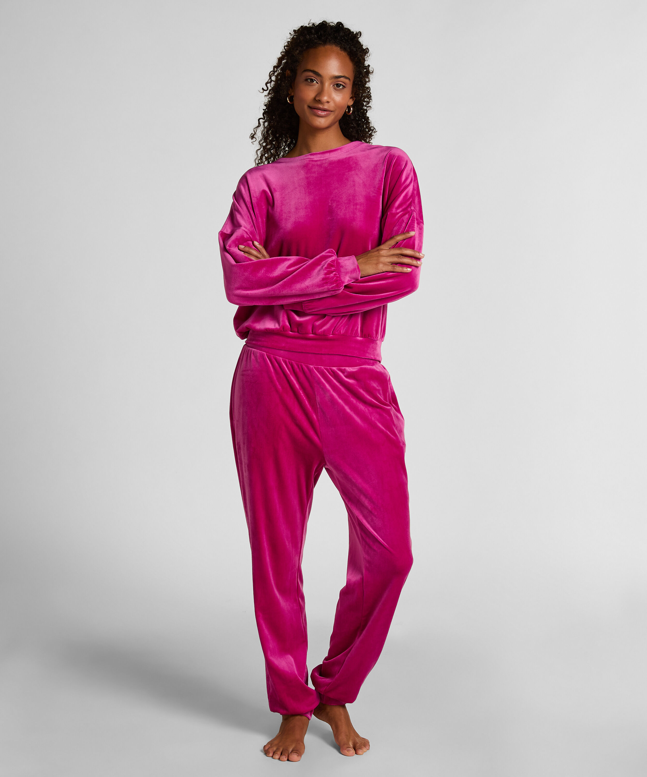 Pantalones de deporte Velours, Rosa Pantalones de deporte Velours, Rosa