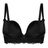 Sujetador de aros longline push-up acolchado Avela, Negro